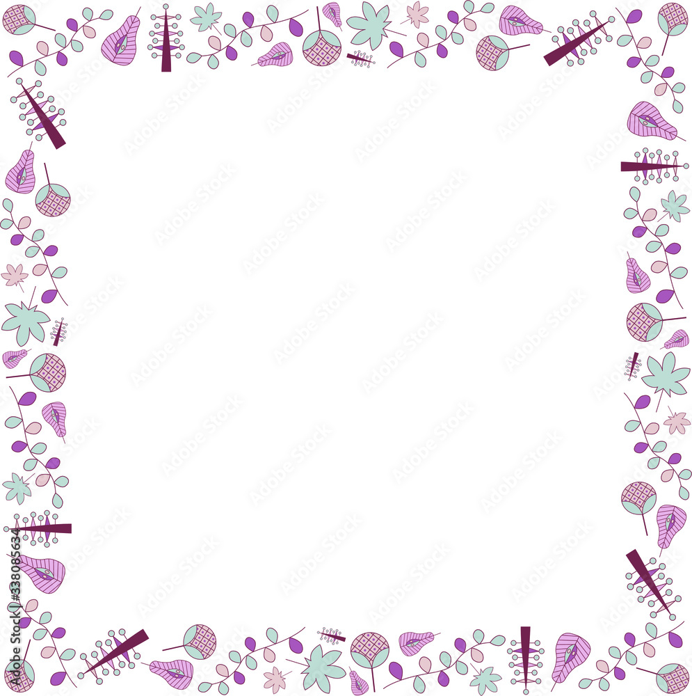 Square frame with pastel leaves on a transparent background for creating invitations, greeting cards.
Square frame with pastel leaves on a transparent background for creating invitations, greeting cards.