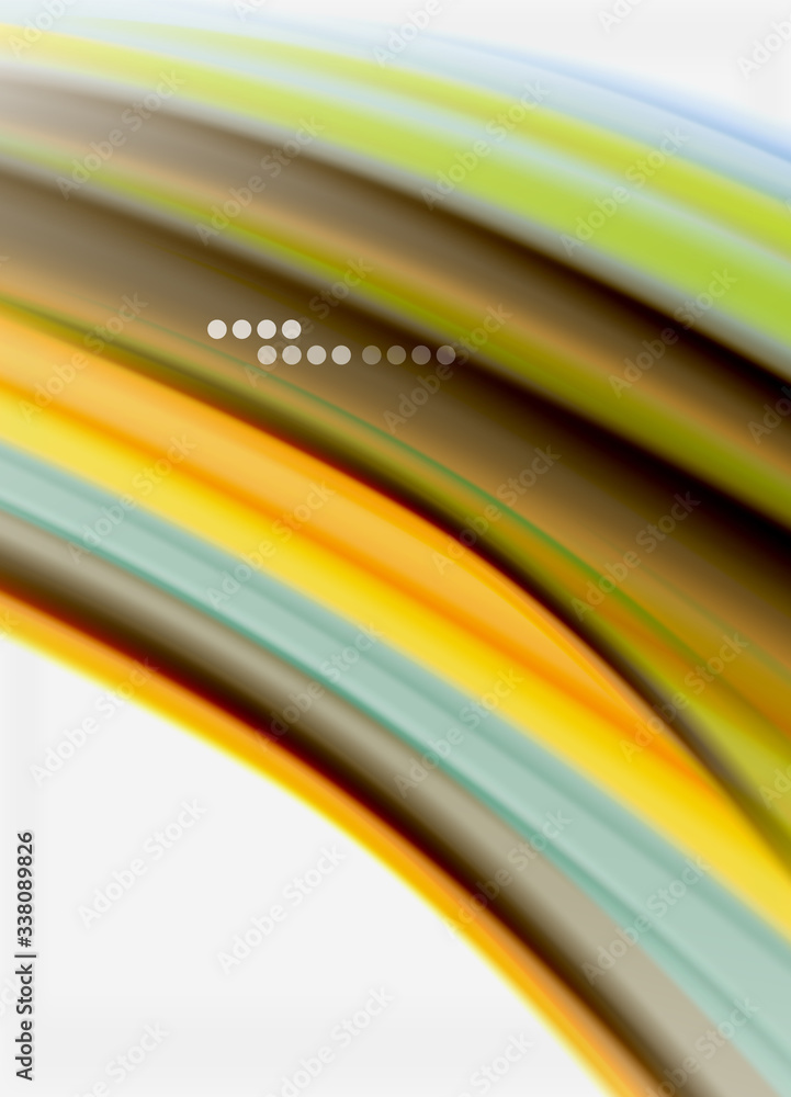 Wave lines abstract background, smooth silk design with rainbow style colors. Liquid fluid color waves. Vector Illustration Wave lines abstract background, smooth silk design with rainbow style colors. Liquid fluid color waves. Vector Illustration