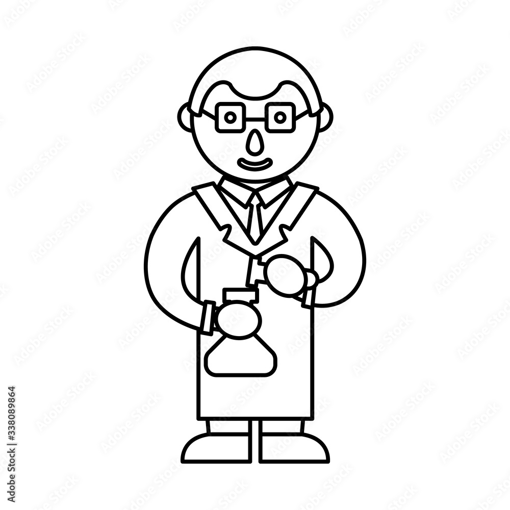 doctor coronavirus object line icon doctor coronavirus object line icon