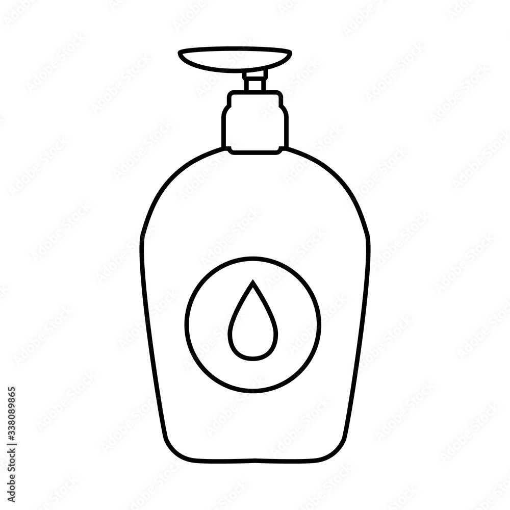 Obraz premium soap coronavirus object line icon