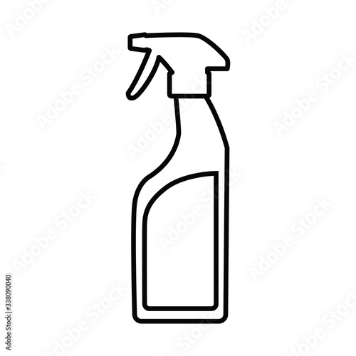 coronavirus disinfector object line icon