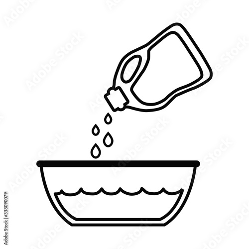 coronavirus disinfector object line icon