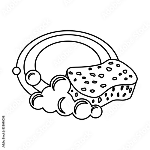 washcloth object line icon