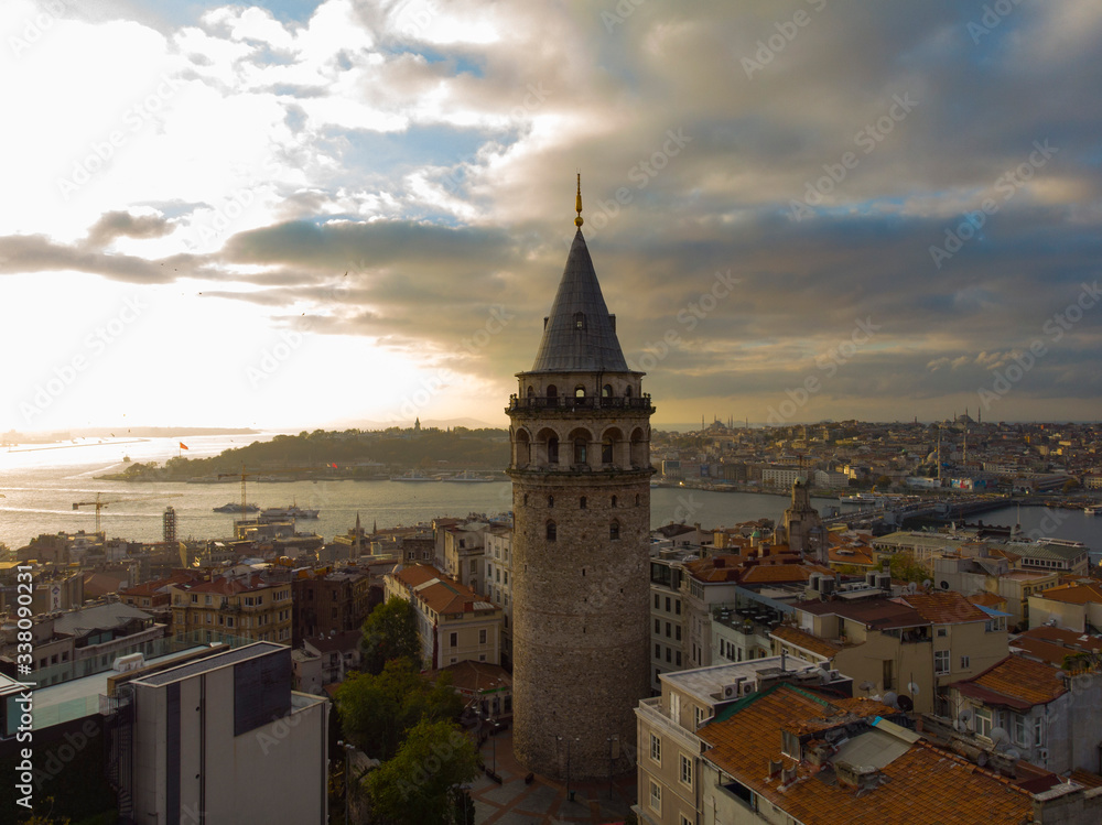 around the goldenhorn with the historic galata tower around the goldenhorn with the historic galata tower