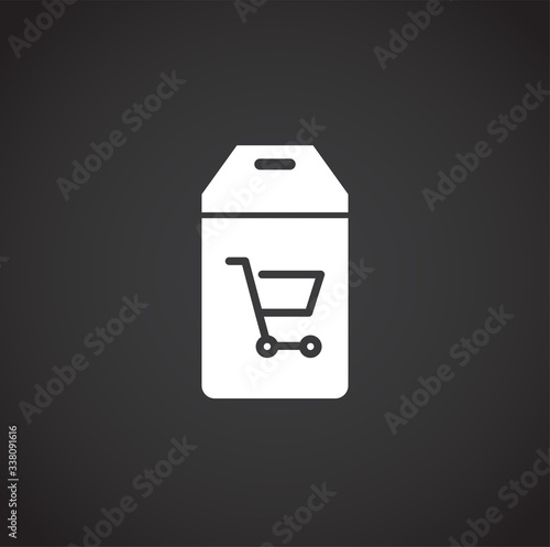 Tag related icon on background for graphic and web design. Creative illustration concept symbol for web or mobile app