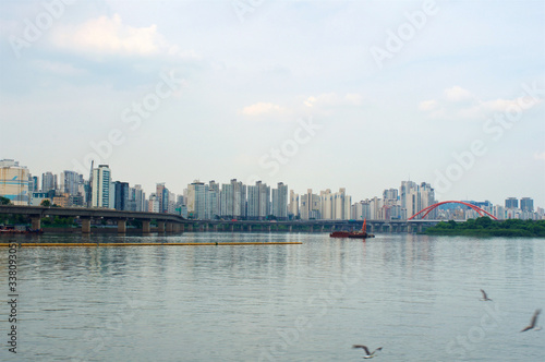 Hang river in Seoul in the evening