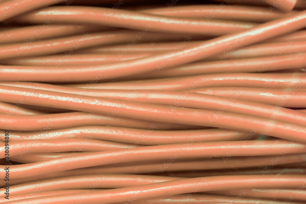 abstract background of lines or stems that look like wires, brown color, blur