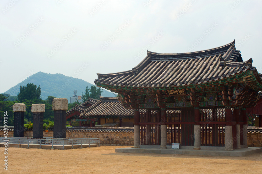 Naklejka premium Royal tomb in Gimhae in summer