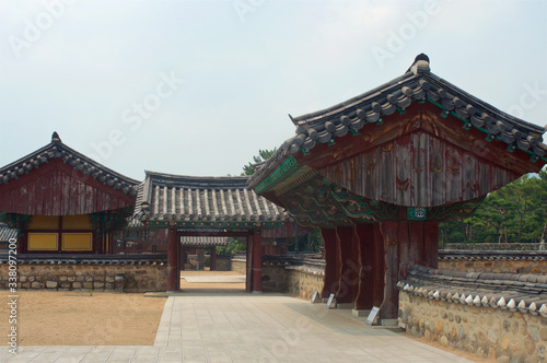 Royal tomb in Gimhae in summer