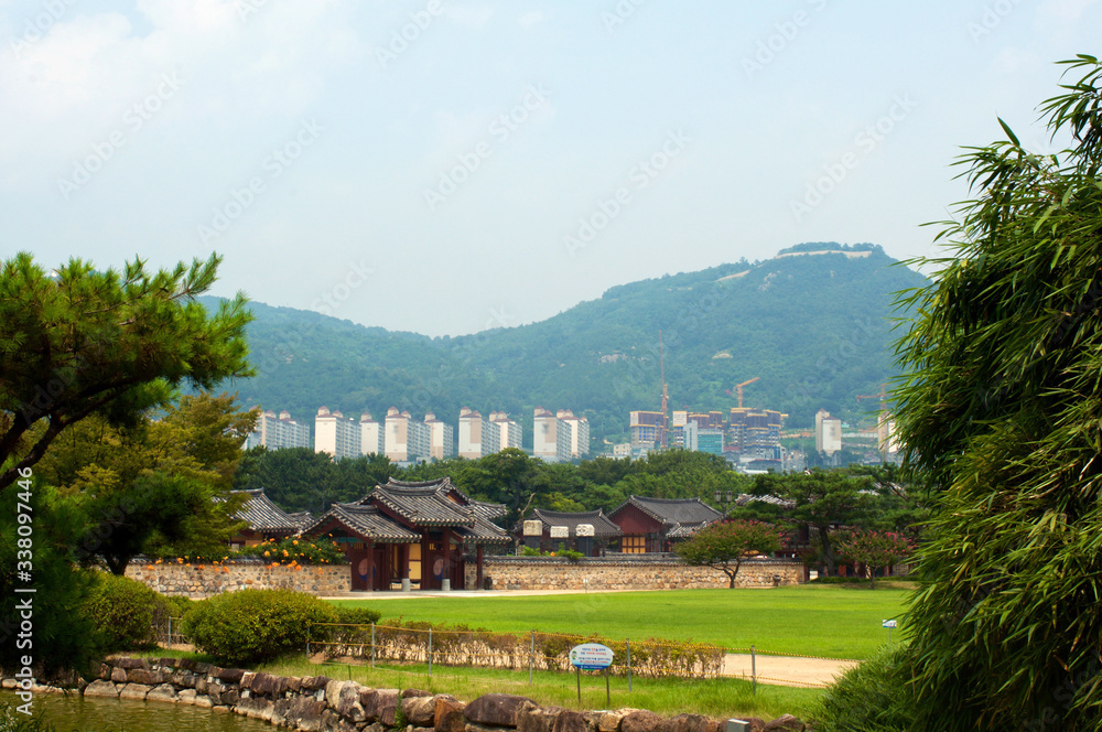 Naklejka premium Royal tomb in Gimhae in summer