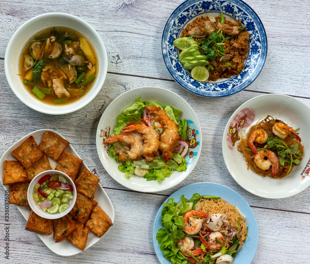 Thai Food Mixed Dishes Set 43443 Thai Food Mixed Dishes Set 43443