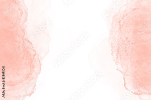 Water color, pink, white background, used as a background in the wedding and other tasks.