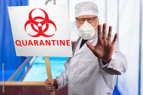 The uniformed doctor makes ...