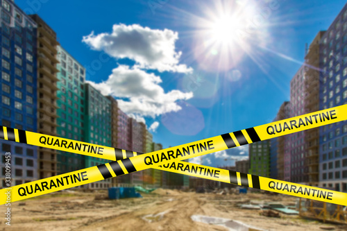 Houses behind a restrictive...