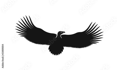 Vulture logo. Isolated vulture on white background