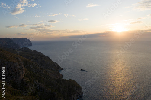 Banyalbufar in Mallorca, sunset.