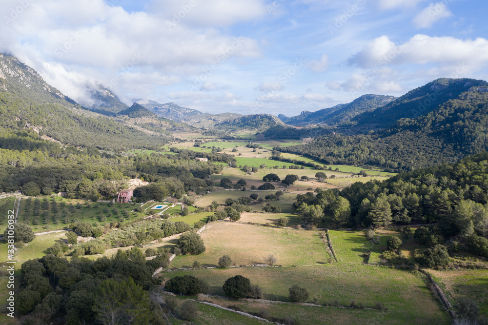 Orient in Mallorca. Colorful view of the valley.