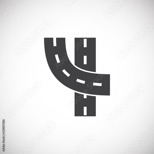 Road related icon on background for graphic and web design. Creative illustration concept symbol for web or mobile app