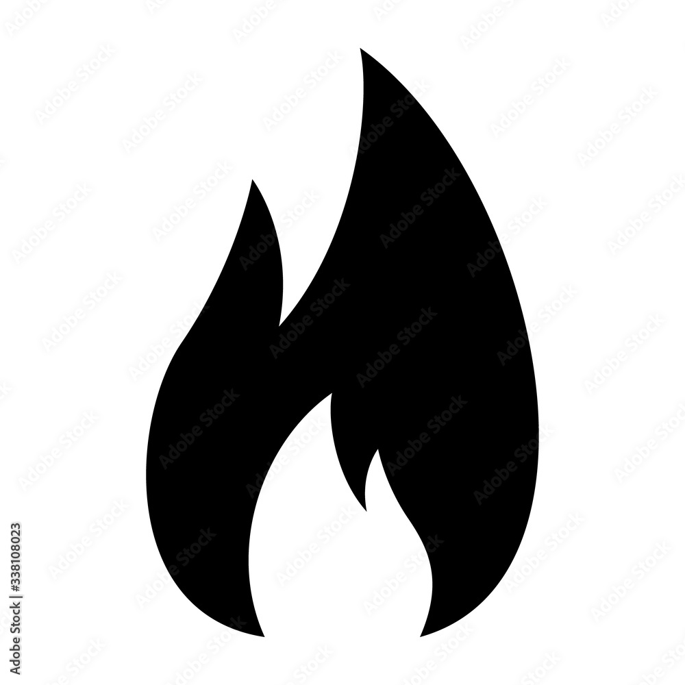 Fire flame icon. Fire hot flames vector sign isolated on white background Fire flame icon. Fire hot flames vector sign isolated on white background