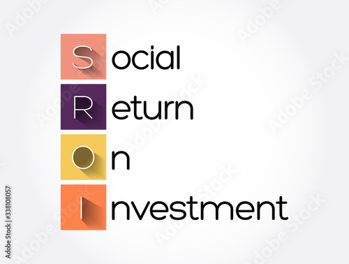 SROI - Social Return On Investment acronym, business concept background
