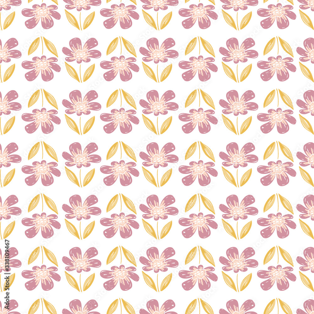 Mothers Day vector hand drawn seamless floral pattern Mothers Day vector hand drawn seamless floral pattern