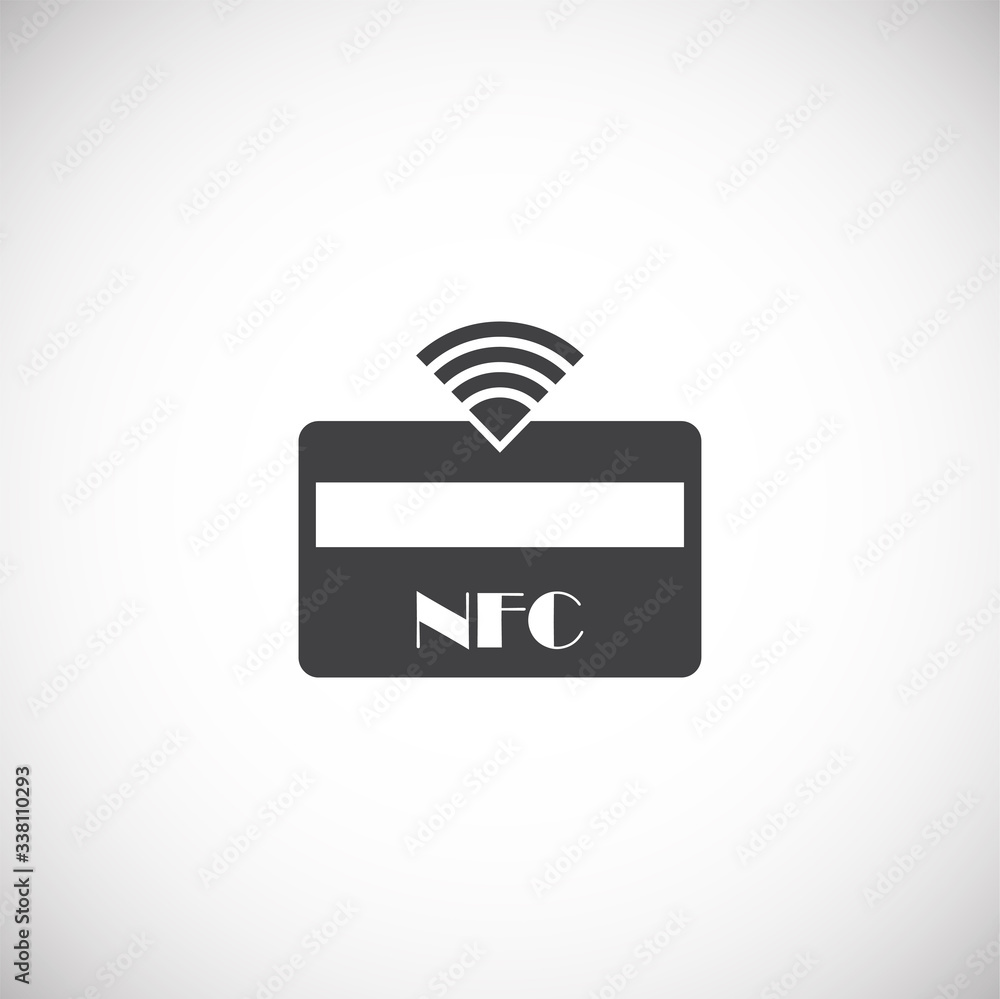 NFC related icon on background for graphic and web design. Creative illustration concept symbol for web or mobile app NFC related icon on background for graphic and web design. Creative illustration concept symbol for web or mobile app