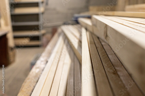 close up of a wooden staircase