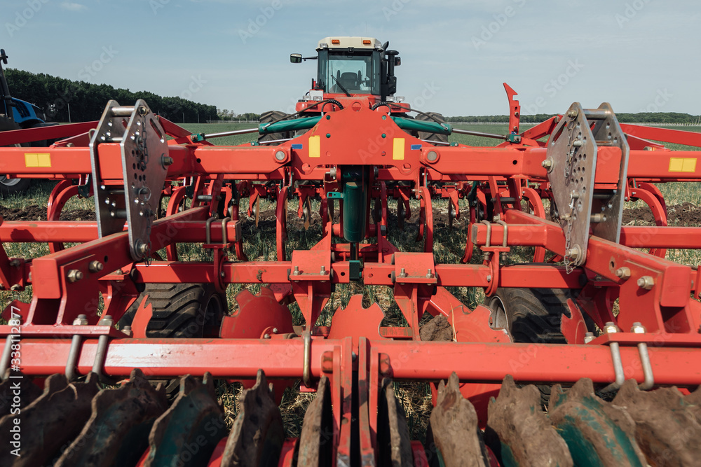 mechanical device for cultivating agricultural land arable land plow in the field in summer mechanical device for cultivating agricultural land arable land plow in the field in summer