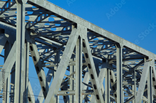 bridge over the river, steel bridge construction © Дмитрий Гладков