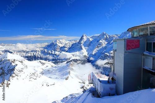 Photography View of Eiger and Mönch from Piz Gloria