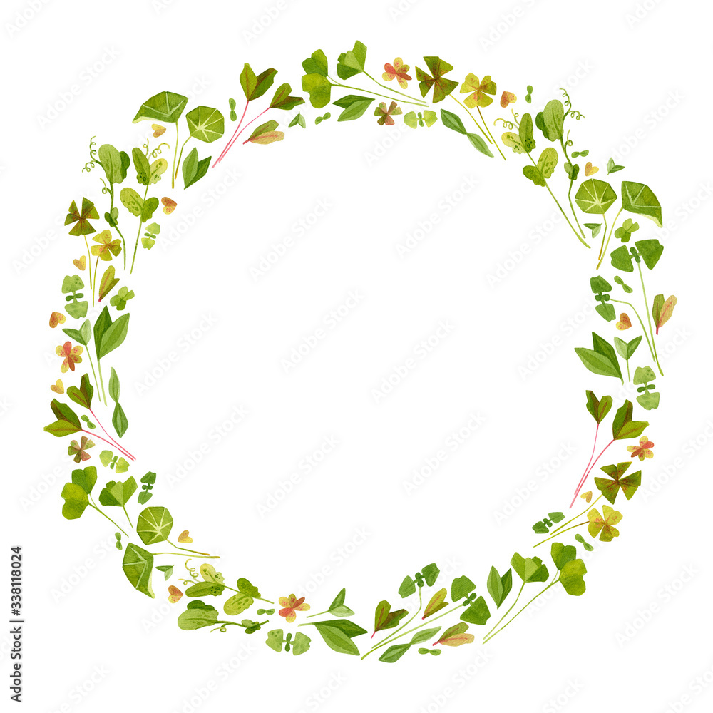 Empty frame with leaves hand drawn illustration. Spring watercolor drawing. Cartoon green cliparts on white background. Blank frame with garden compositionisolated on white background
Empty frame with leaves hand drawn illustration. Spring watercolor drawing. Cartoon green cliparts on white background. Blank frame with garden compositionisolated on white background