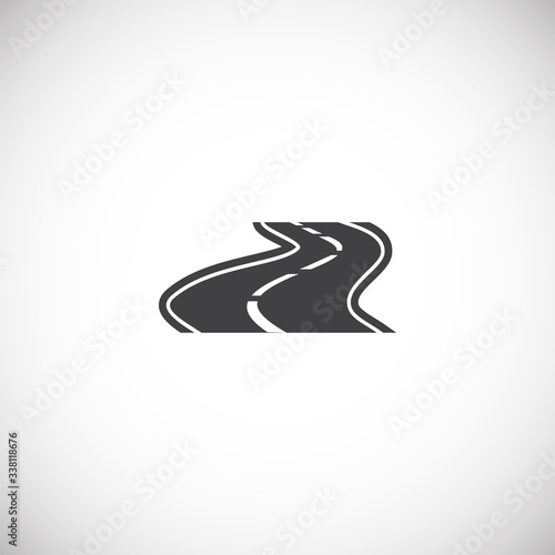 Road related icon on background for graphic and web design. Creative illustration concept symbol for web or mobile app