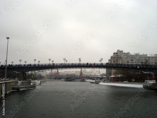 Sticker Bridge over the Moskva river