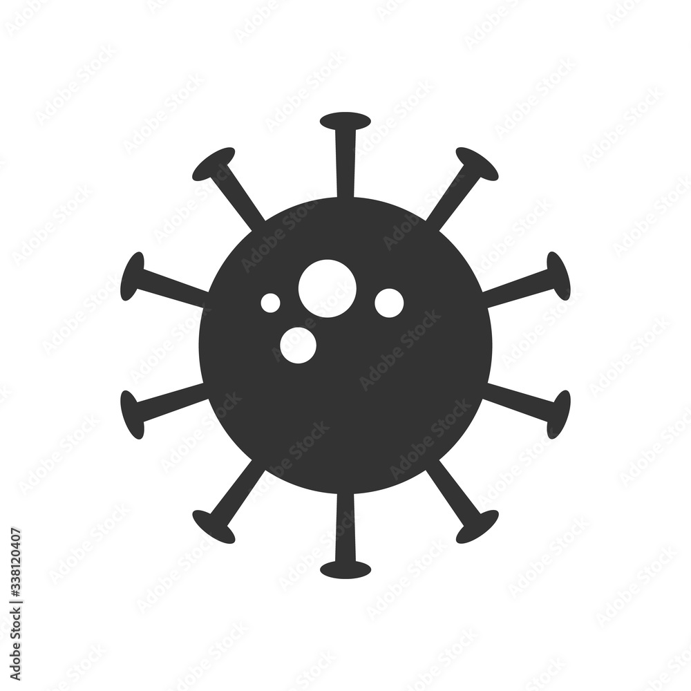Obraz premium Virus icon isolated on white background. Vector illustration.