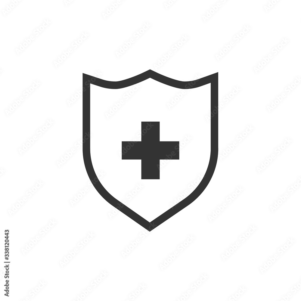 Medical Shield icon isolated on white background. Vector illustration. Medical Shield icon isolated on white background. Vector illustration.
