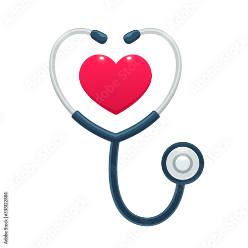 Stethoscope with heart