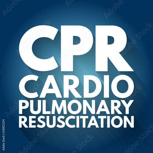 CPR - Cardiopulmonary Resuscitation acronym, medical concept background