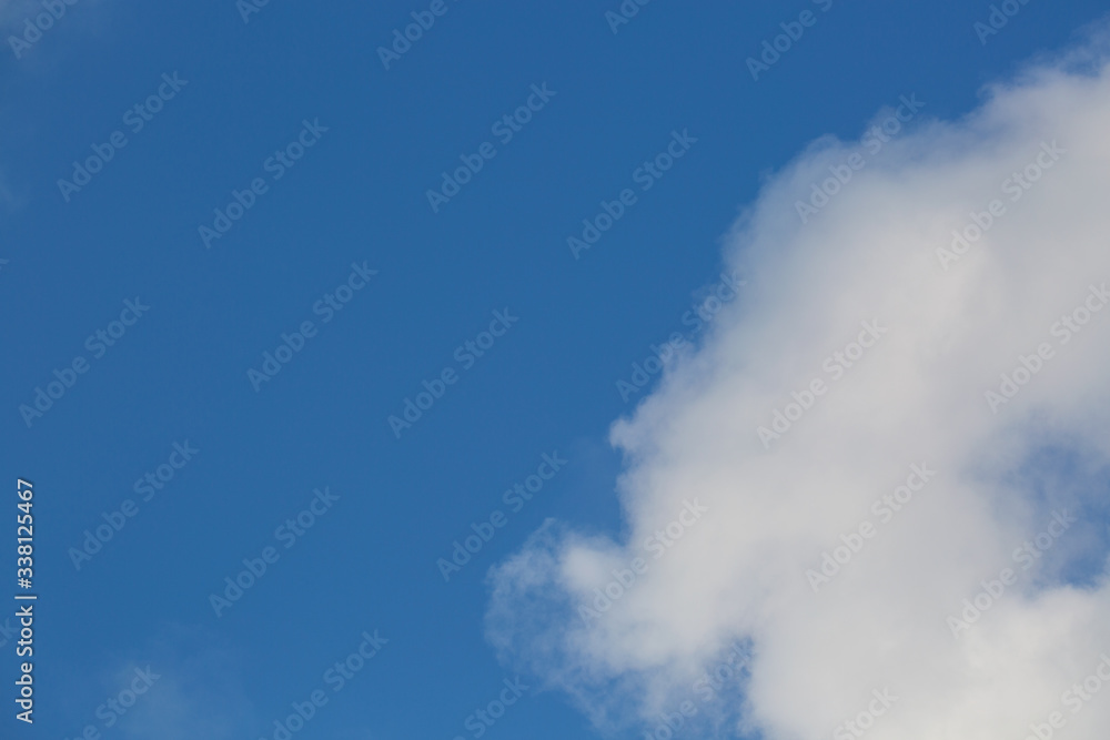 white clouds in blue sky