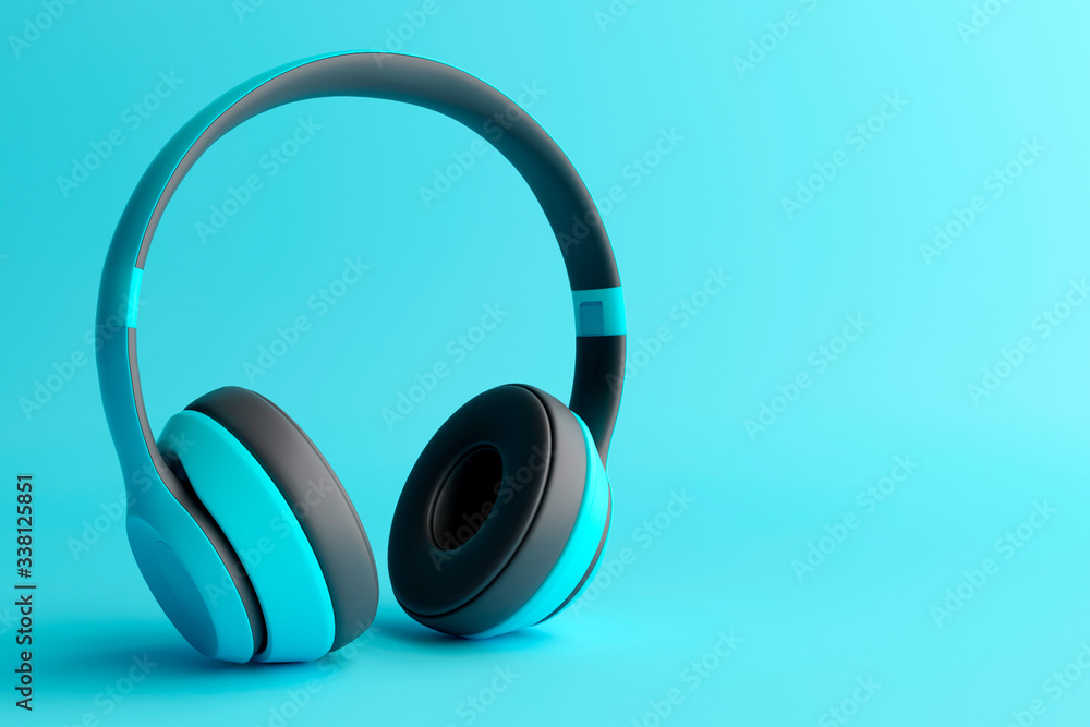 3d render of headphones image in minimal style 3d render of headphones image in minimal style
