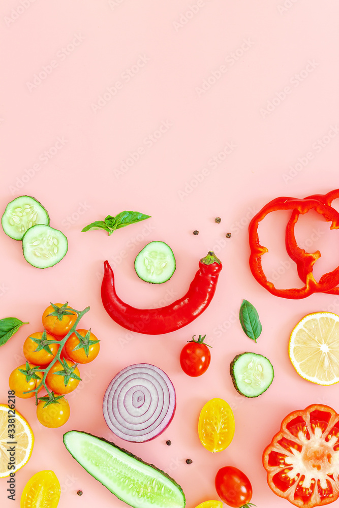 Composition with fresh vegetables Composition with fresh vegetables