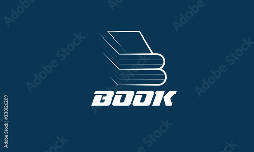 BOOK abstract vector logo monogram template
