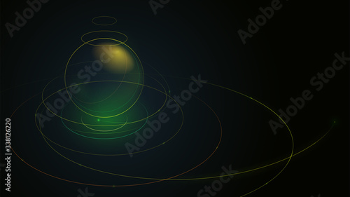 Futuristic globe data network elements background