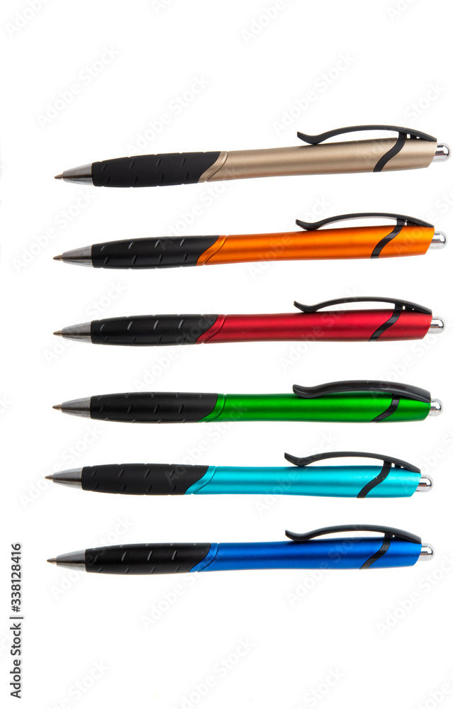 colored pens isolated colored pens isolated