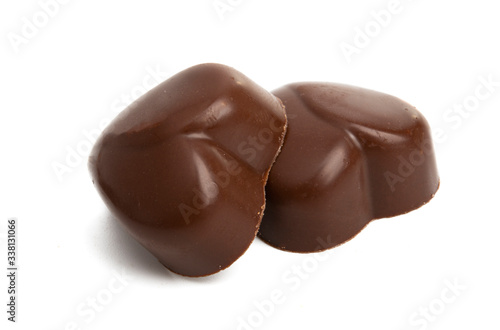 chocolate candies isolated