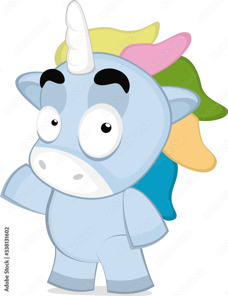 Fototapeta premium Vector illustration of unicorn cartoon