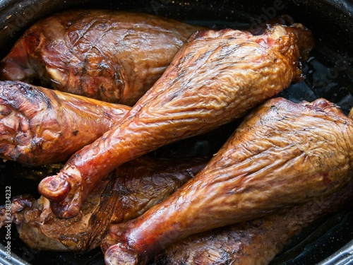 Obraz na płótnie Turkey legs smoked w salonie