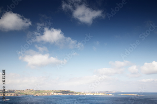 seascape of the small european island of malta