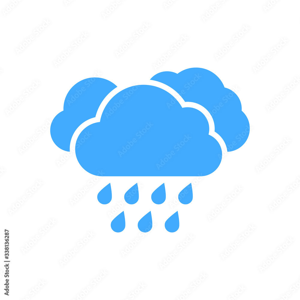 Rain icon in trendy flat style isolated on grey background. Cloud rain symbol for your web site design, logo, app, UI. Modern forecast storm sign. Rain icon in trendy flat style isolated on grey background. Cloud rain symbol for your web site design, logo, app, UI. Modern forecast storm sign.