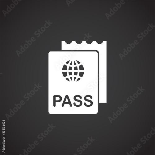 Travel erelated icon on background for graphic and web design. Creative illustration concept symbol for web or mobile app