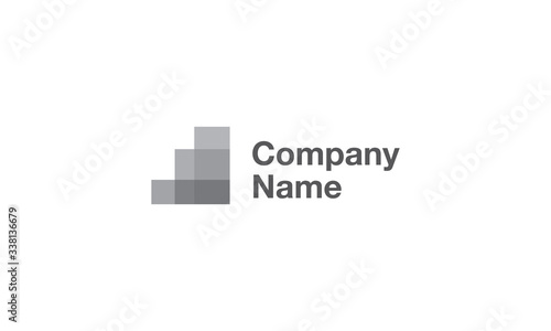 Vector logo on which an abstract image of a concrete structure.